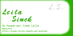 leila simek business card